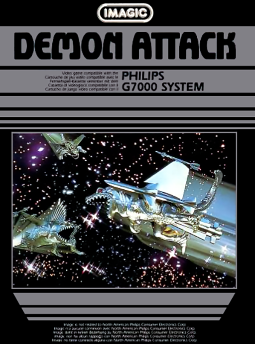 Demon Attack box art for Odyssey 2